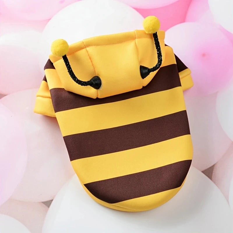 Cute Bee Costume Dog Cat Hoodie