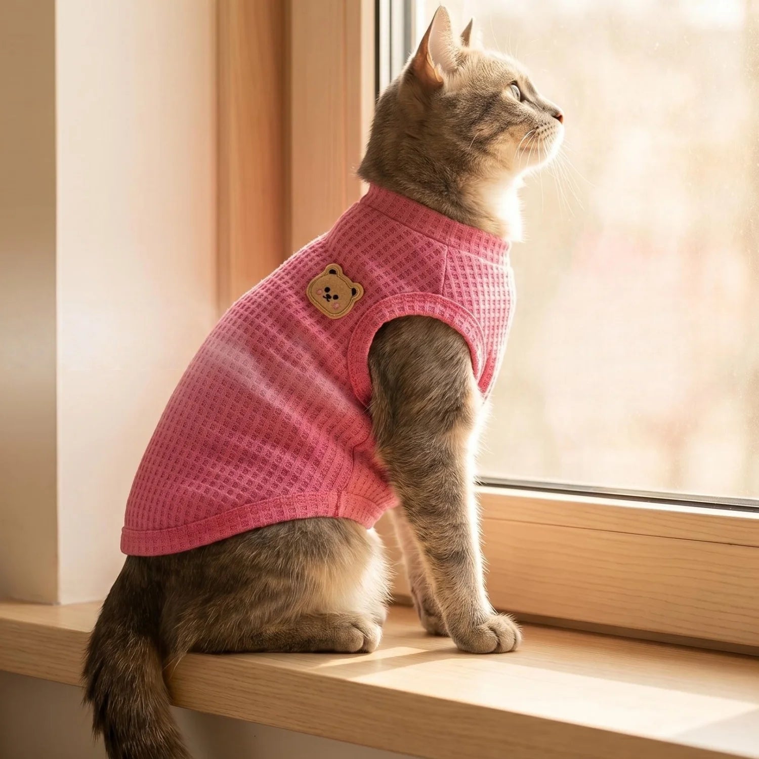 1Pc Cute Bear Embroidered Dog/Cat Vest