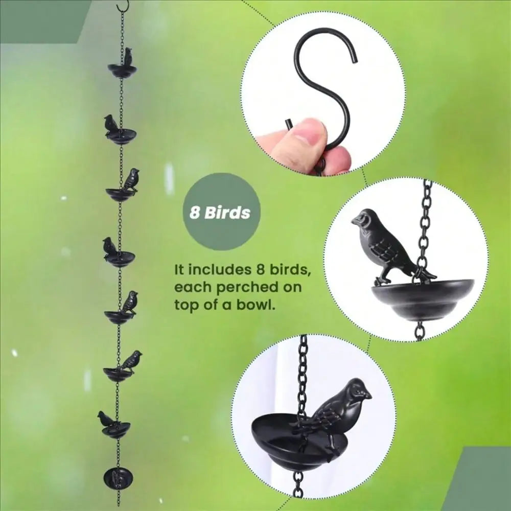 Adjustable Rain Catcher Chain With Bell For Gutters