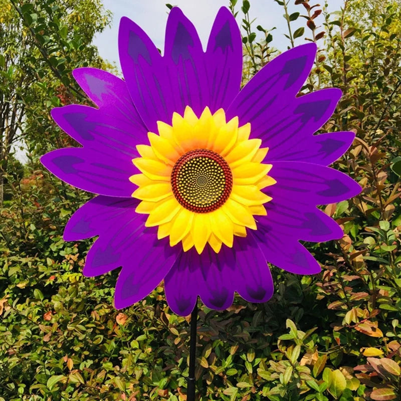 4PCS Outdoor Colorful Sunflower Wind Spinner