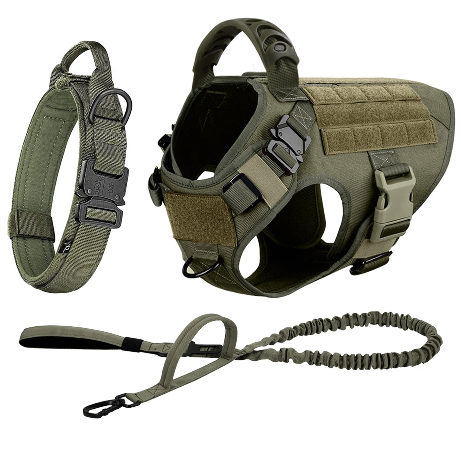 Large & Medium Dog Harness, Collar, & Leash Set