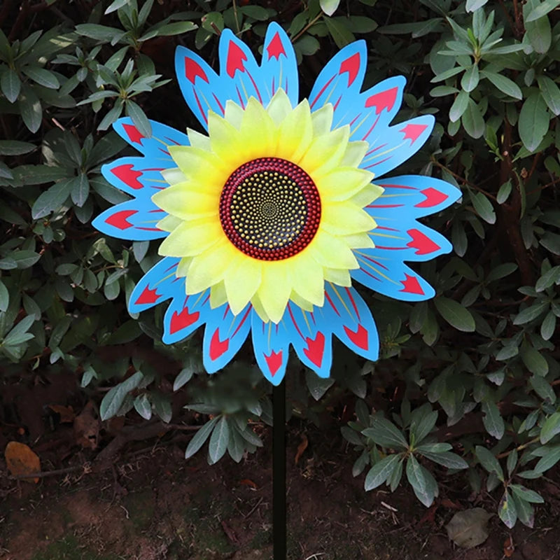 4PCS Outdoor Colorful Sunflower Wind Spinner