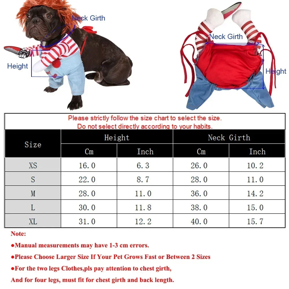 Halloween Chucky Doll Pet Costume