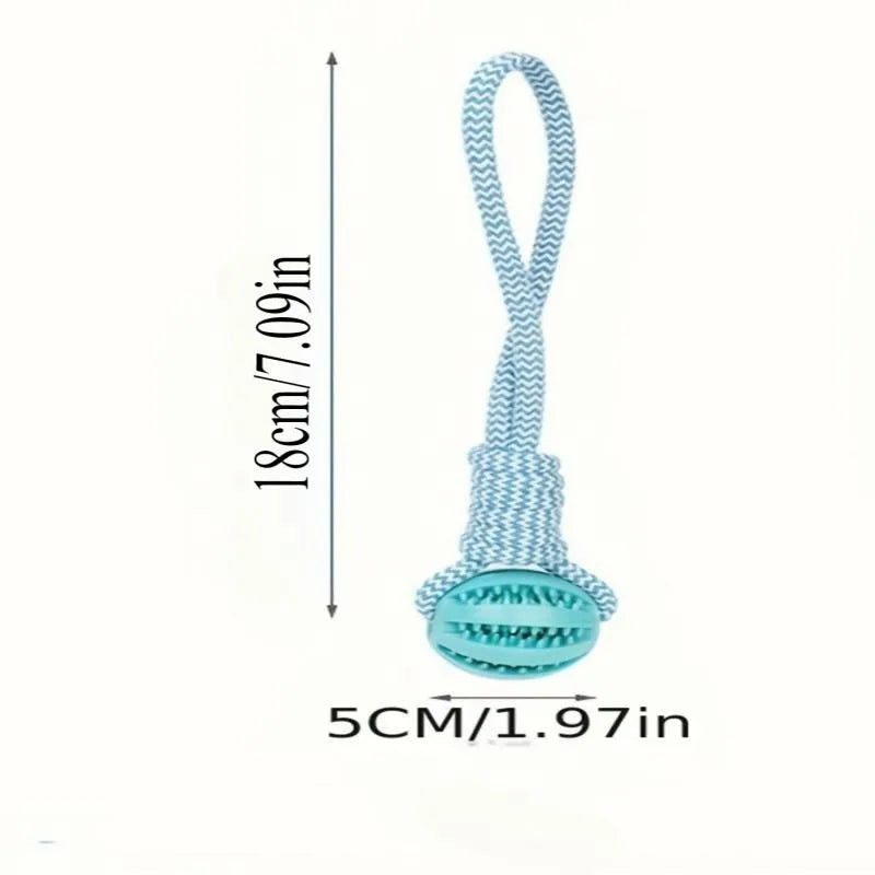 Cotton Rope & Rubber Dog Toy/ Treat Dispenser