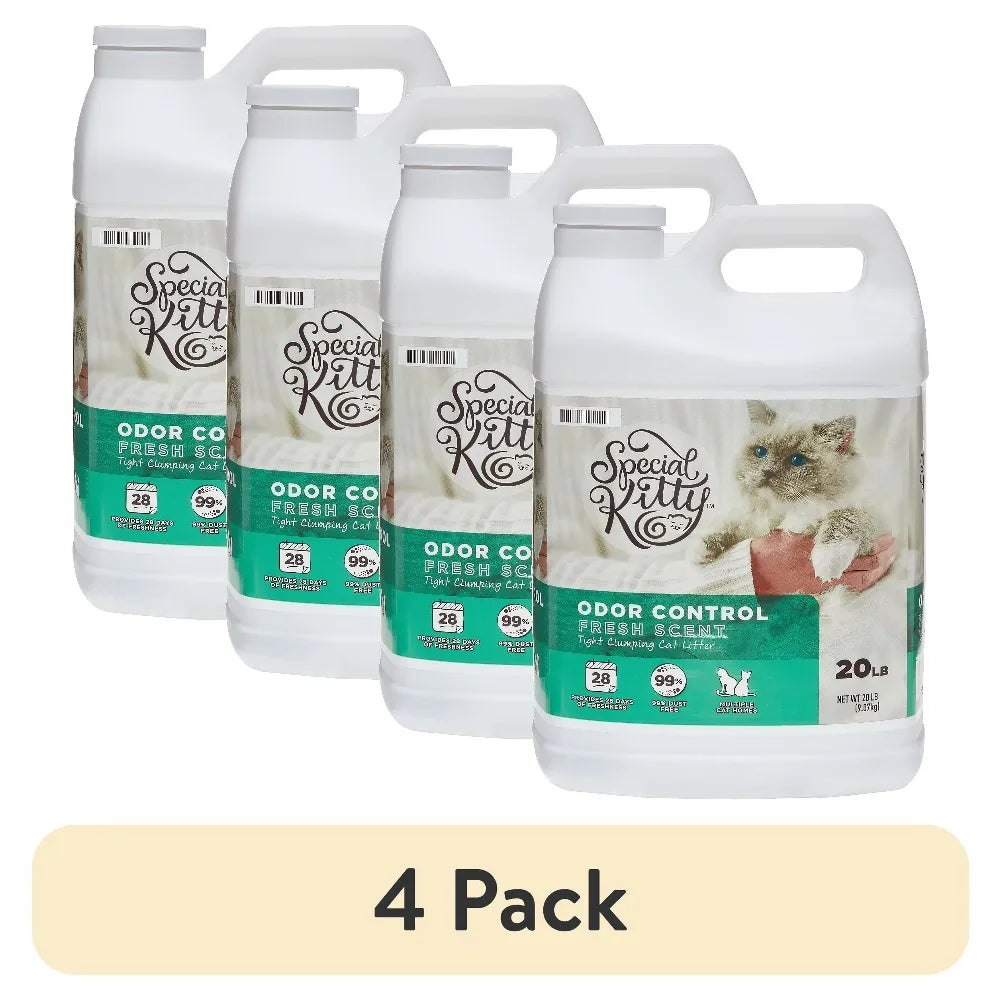 4-Pack Special Kitty Clumping Clay Cat Litter 20lbs