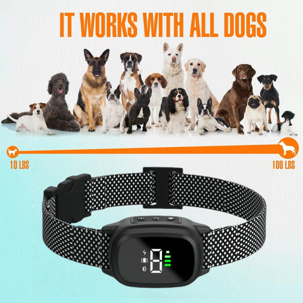 Waterproof, Rechargeable Anti-Bark Collar For Small-Medium Dog