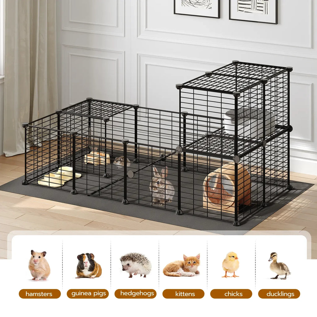 Cage with Waterproof Mat, Small Animal Playpen