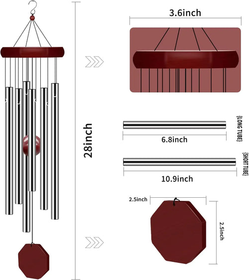 2 Pack Memorial Wind Chimes