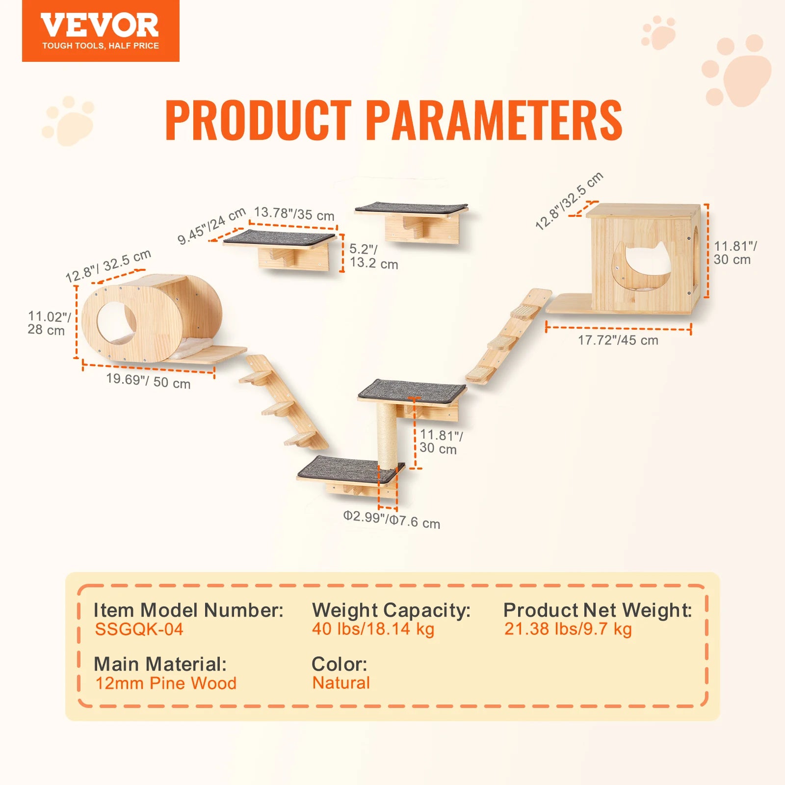 Cat Wall Shelves and Perches with Jumping Boards