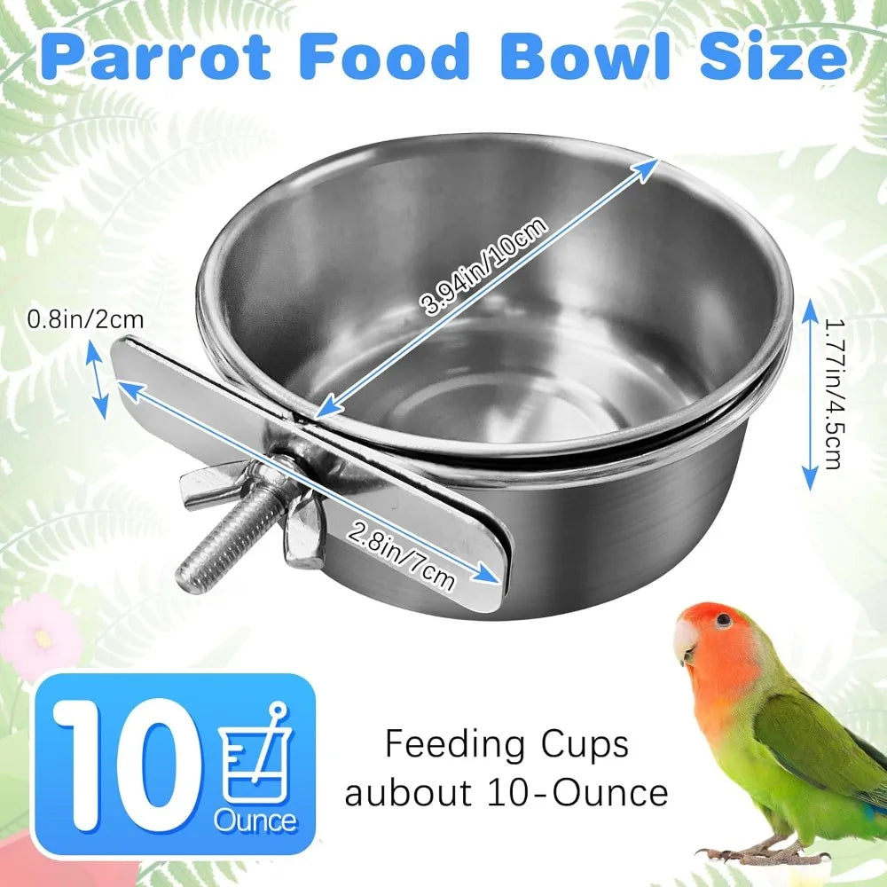 2PCS Food /Water Bowl Feeder Cups