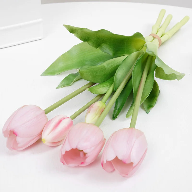 5pcs Luxury Tulip Artificial Flowers Bouquet