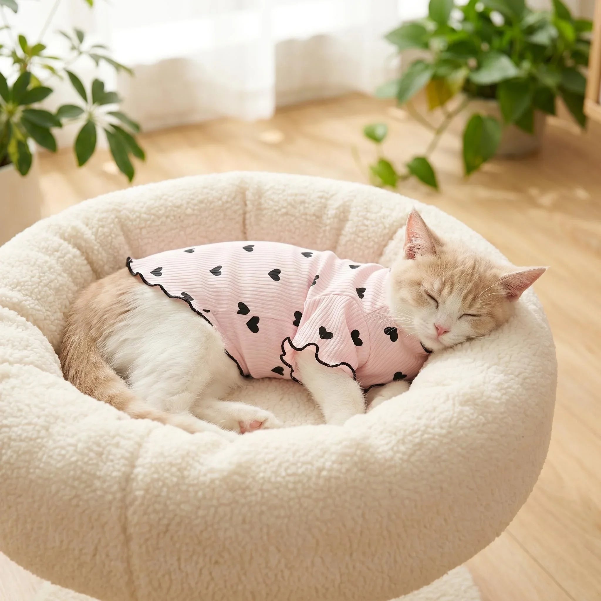 1PC Cute Heart or bow tie pattern Dog/Cat Shirt