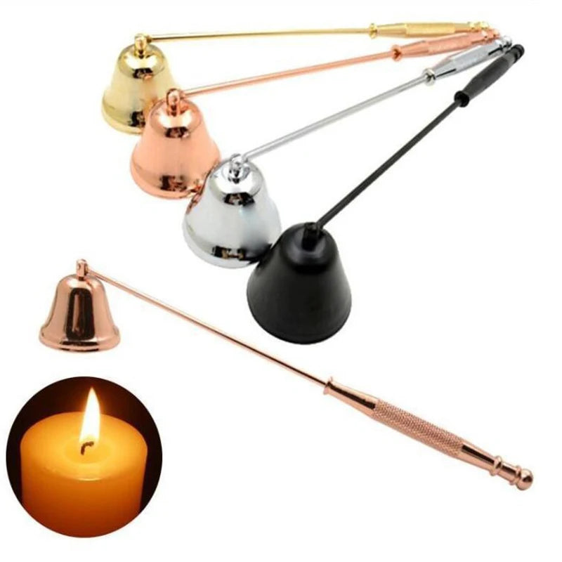 Candle Damper, Stainless Tool Long Handle Bell Candle Extinguisher