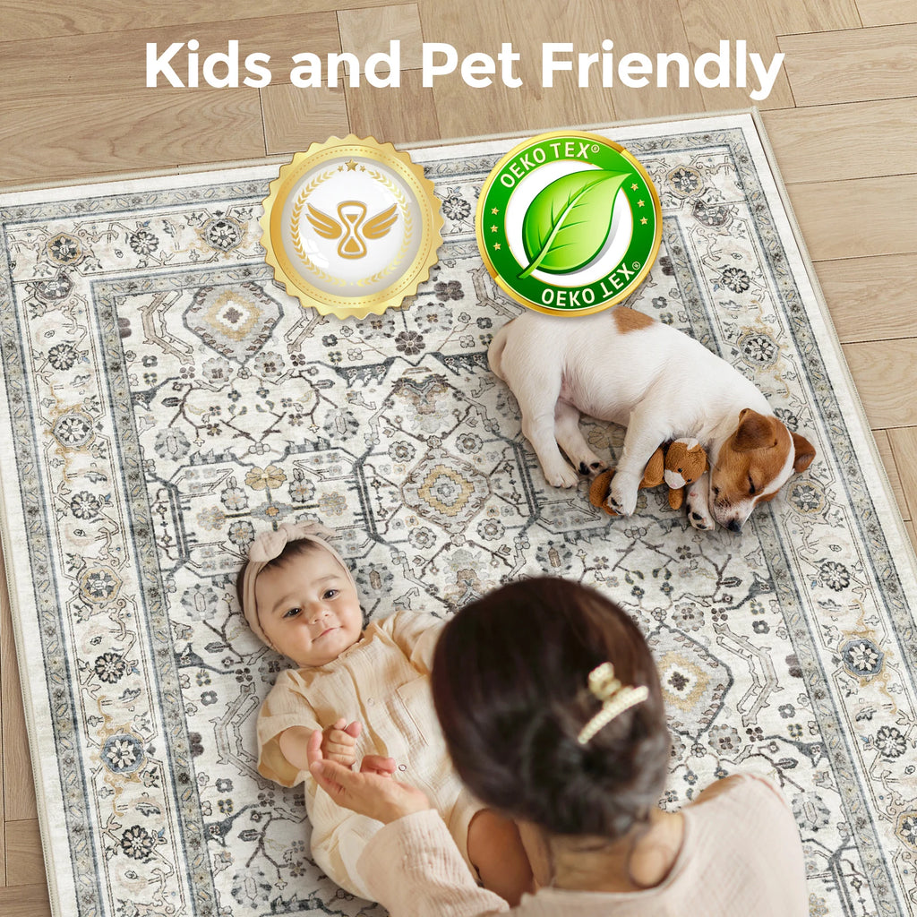 Washable Turkish Persian Area Rug