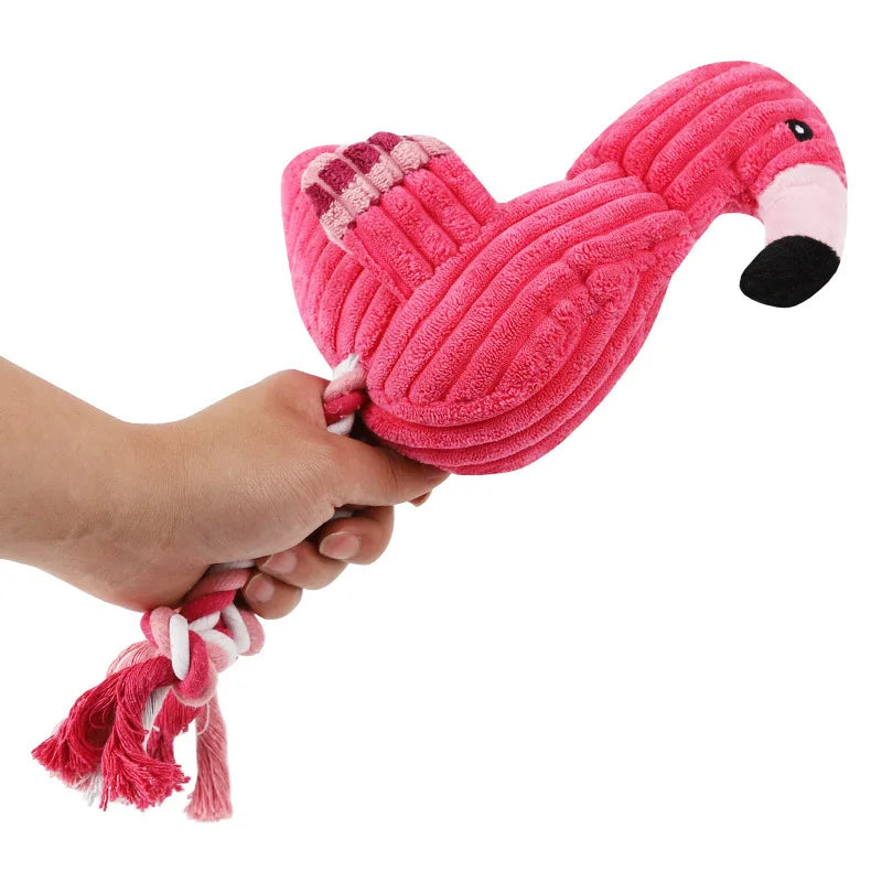 Plush Flamingo Pet Squeaky Toy