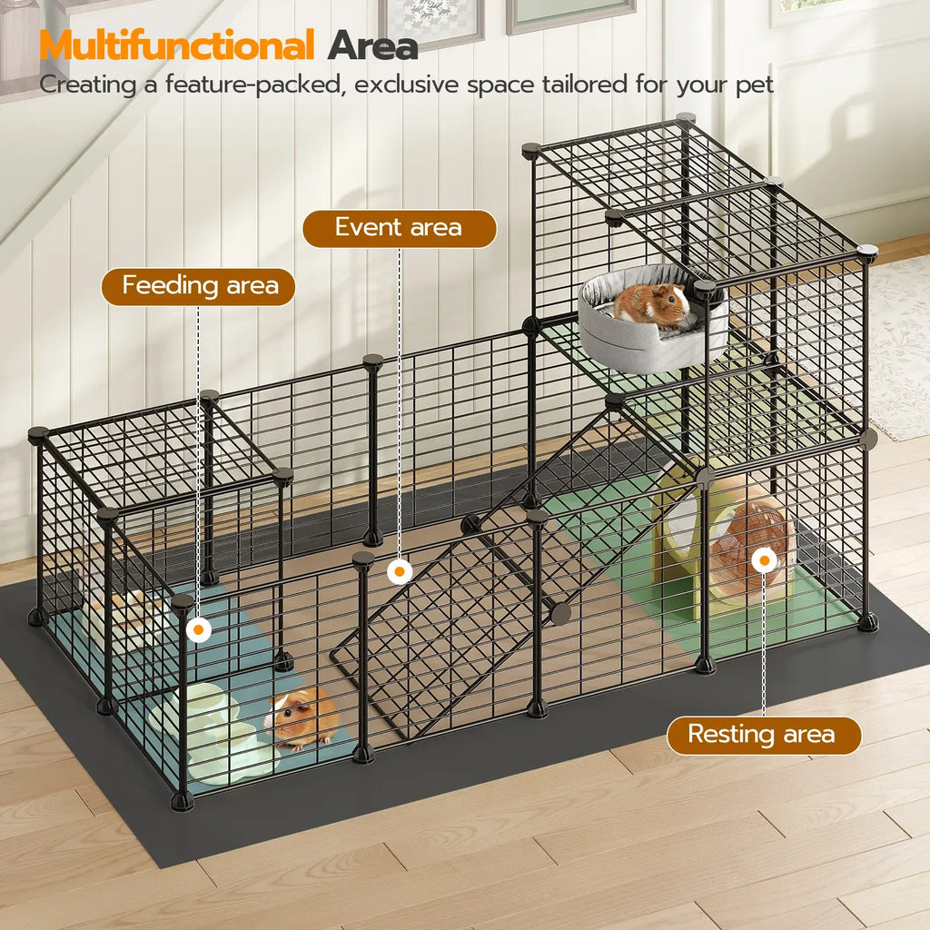 Cage with Waterproof Mat, Small Animal Playpen