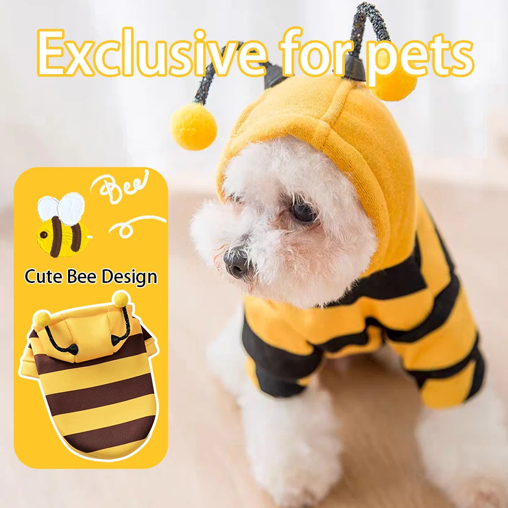 Cute Bee Costume Dog Cat Hoodie