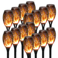 Outdoor LED 4/6/8/12 Pcs Solar Torch Lights with Flickering Flame Waterproof