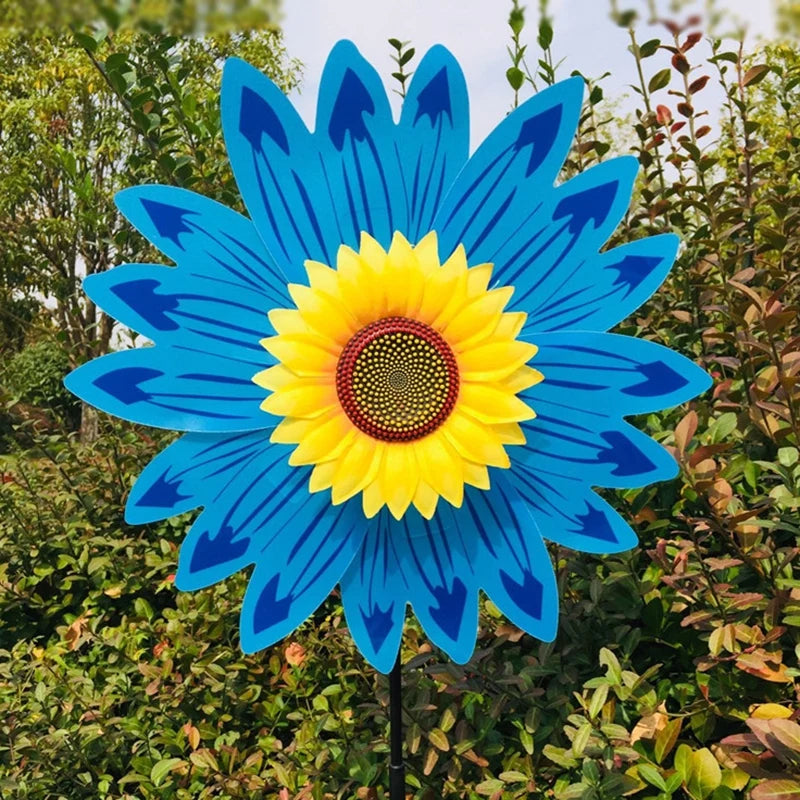 4PCS Outdoor Colorful Sunflower Wind Spinner