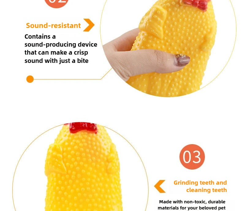 Squeaky Screaming Chicken Pet Toy