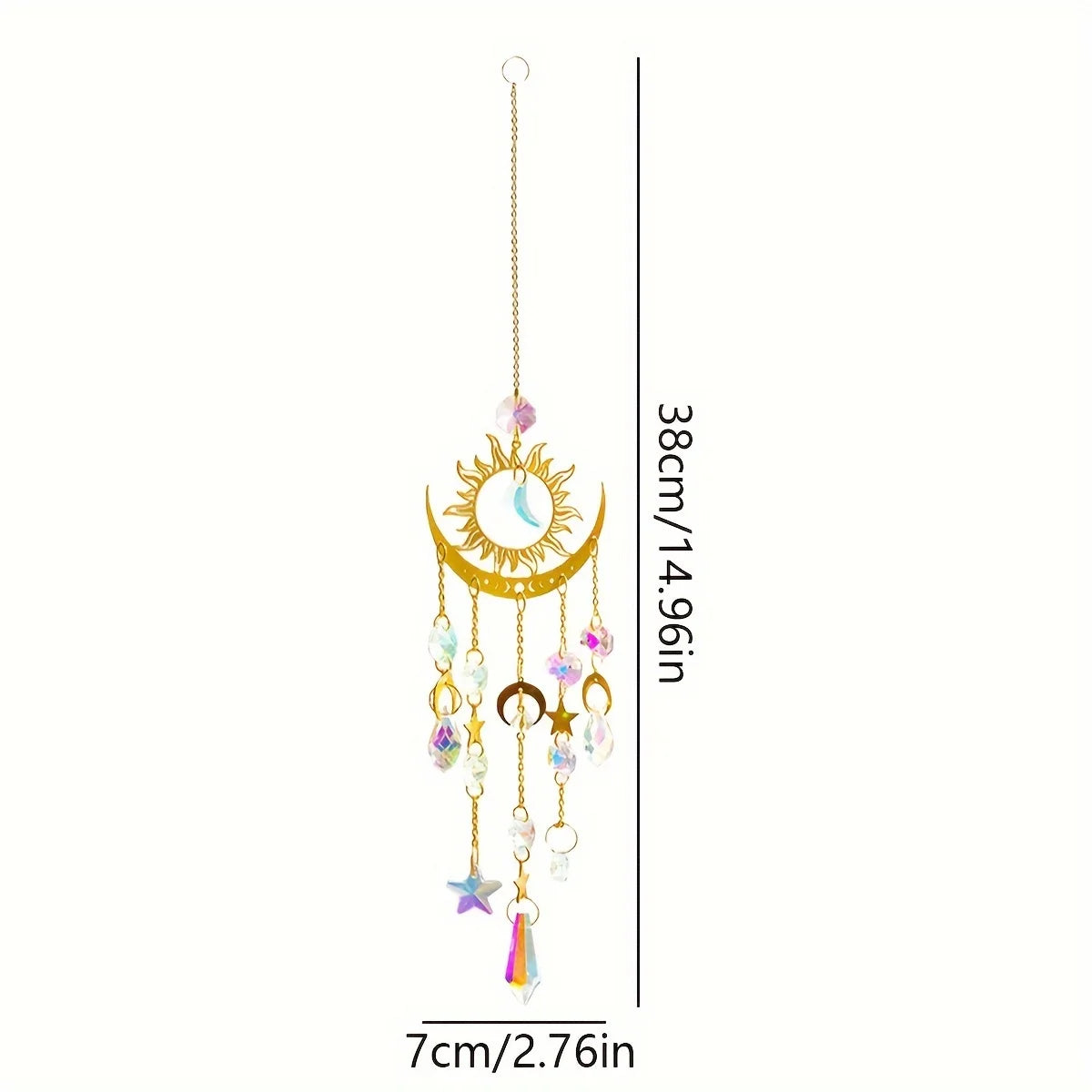 1pc Star Moon Wind Chime Pendant