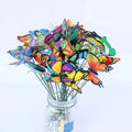 10pcs 3D Colorful Butterfly Stakes