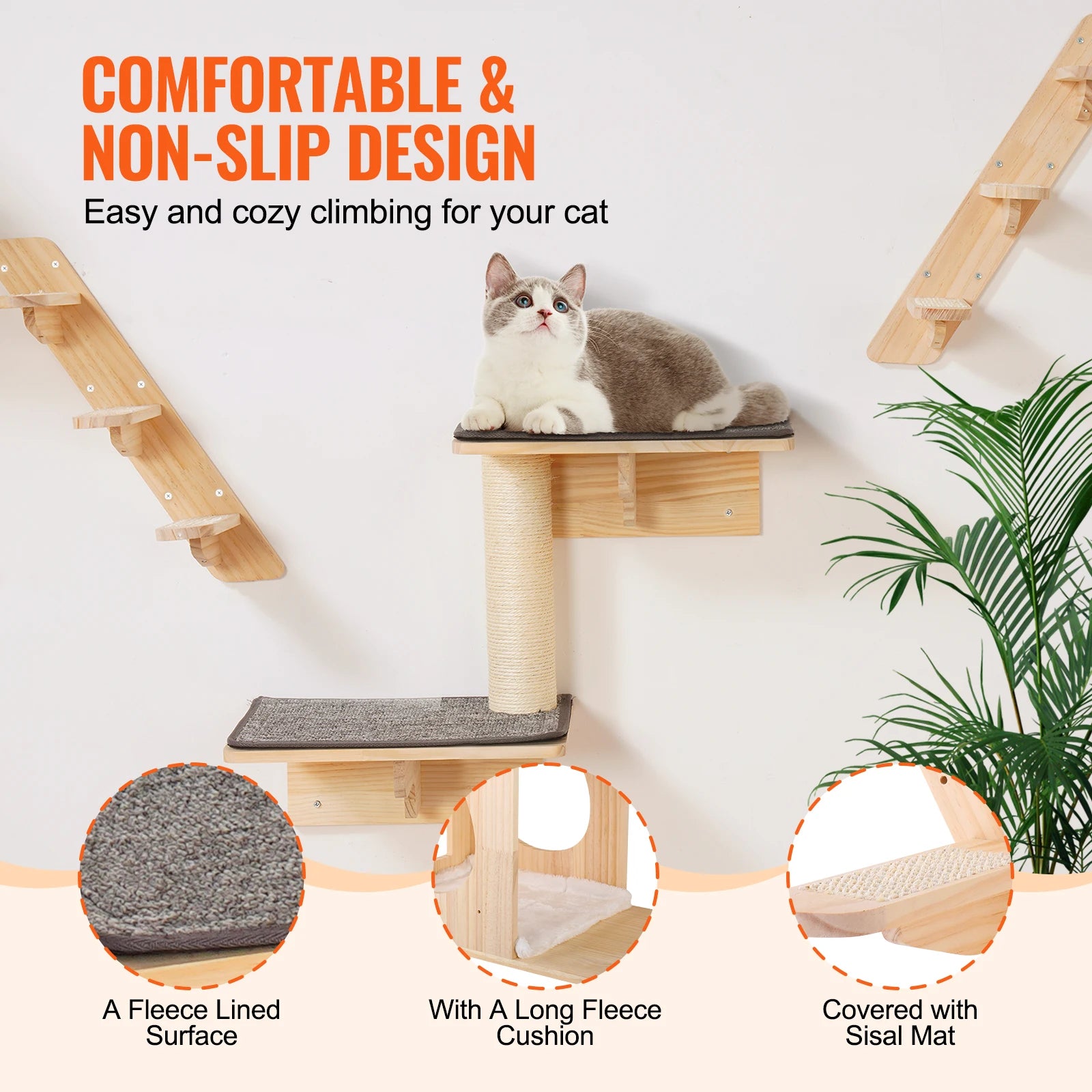 Cat Wall Shelves and Perches with Jumping Boards