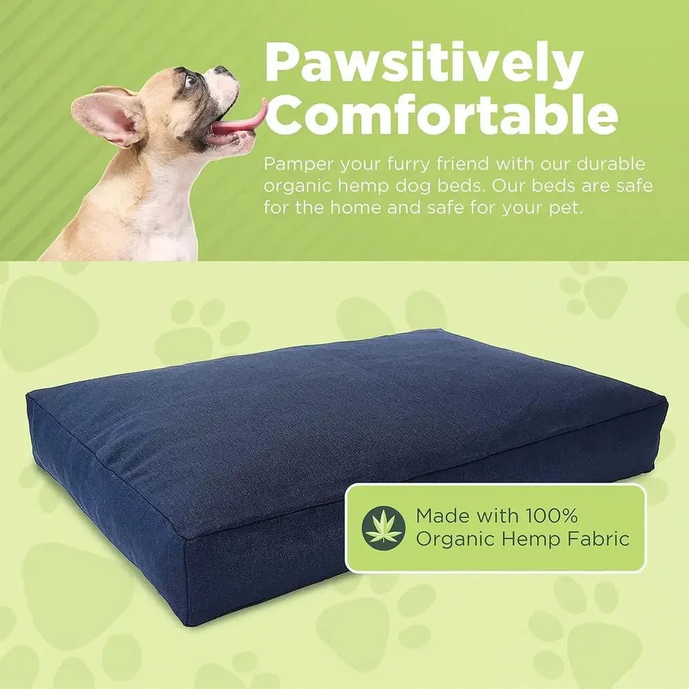 Compact Organic Hemp Dog Bed