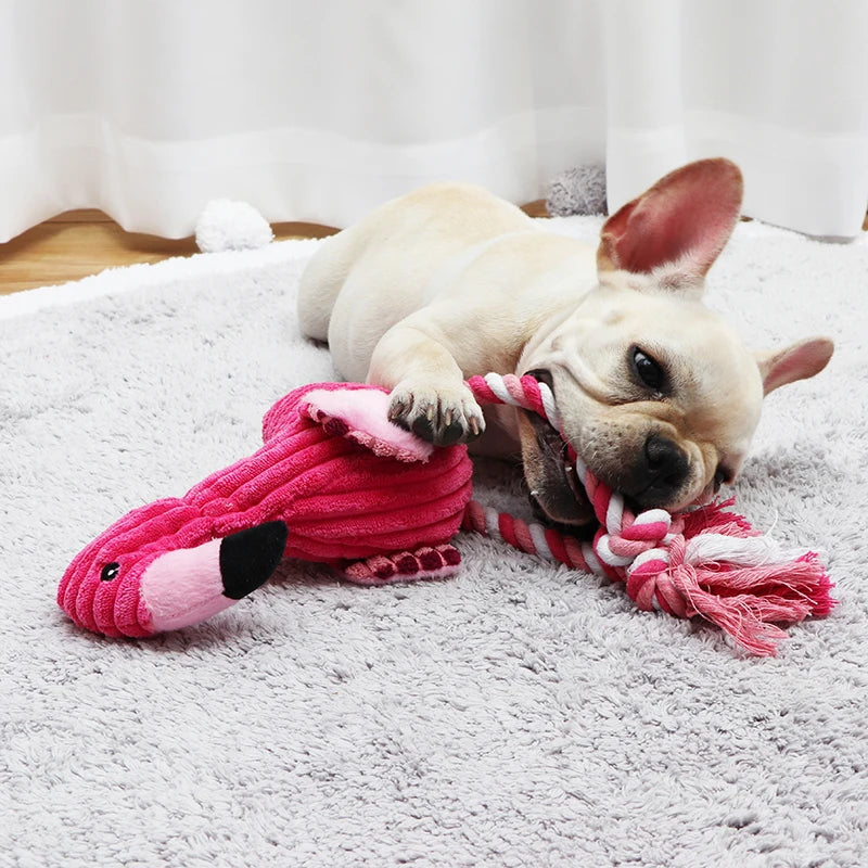 Plush Flamingo Pet Squeaky Toy