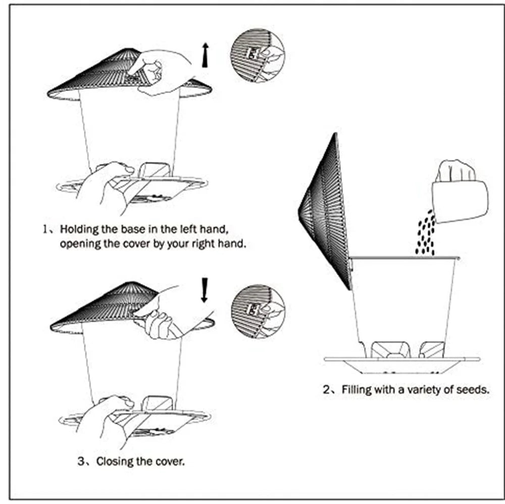 Hanging Outdoor Automatic Bird Feeder