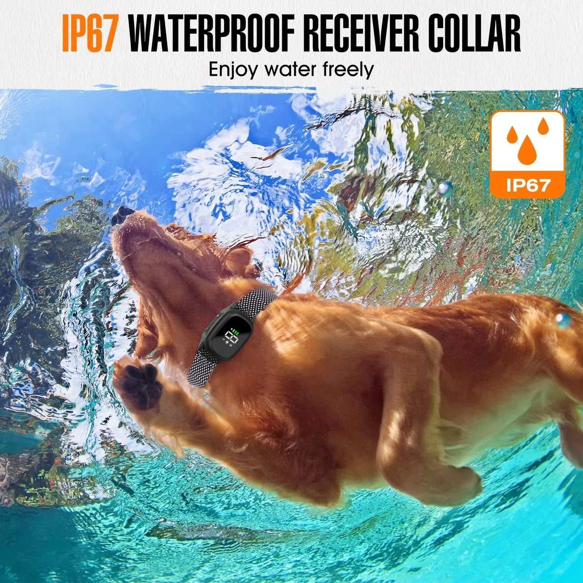 Waterproof, Rechargeable Anti-Bark Collar For Small-Medium Dog