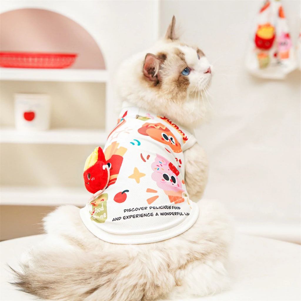 Cute Puppy Hawaiian Shirt Tropical Pineapple Print Dog Harness Vest for Small Breeds Summer Beach Outfits