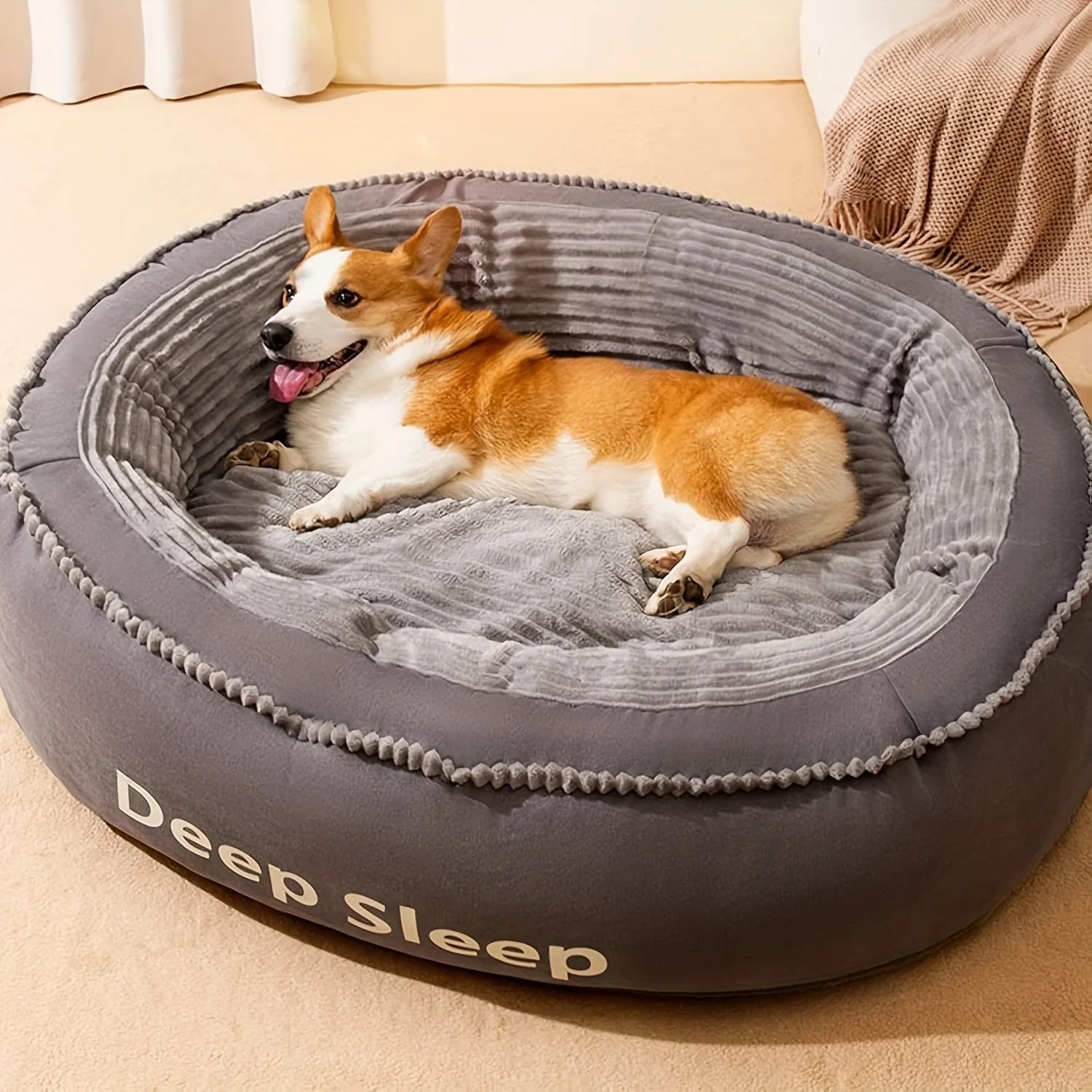 Pet Bed Round Soft Washable