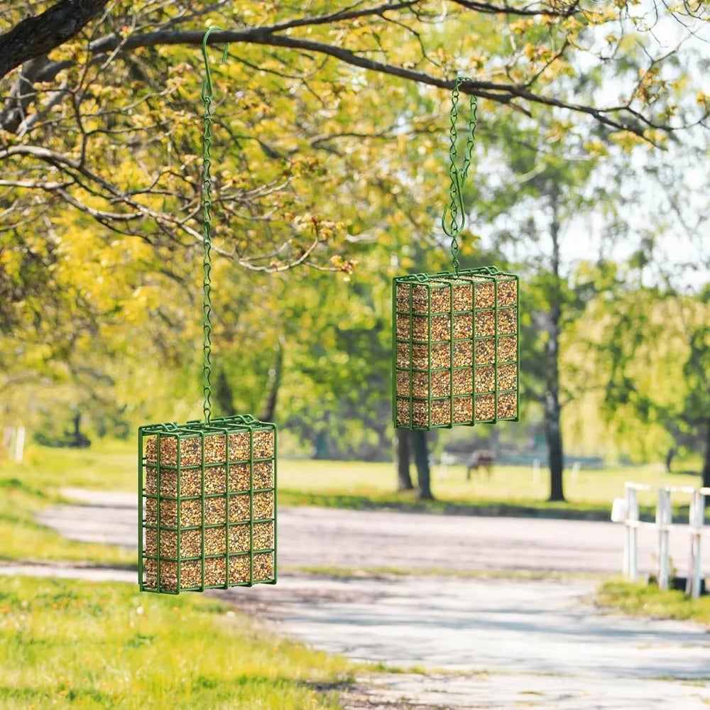Outdoor Suet Feeder Cage Hanging Basket
