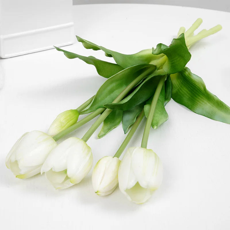 5pcs Luxury Tulip Artificial Flowers Bouquet