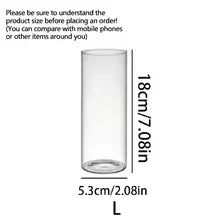 Large capacity Cylinder Wedding Glass Cup Candlestick, Straight Tube Glass Vase