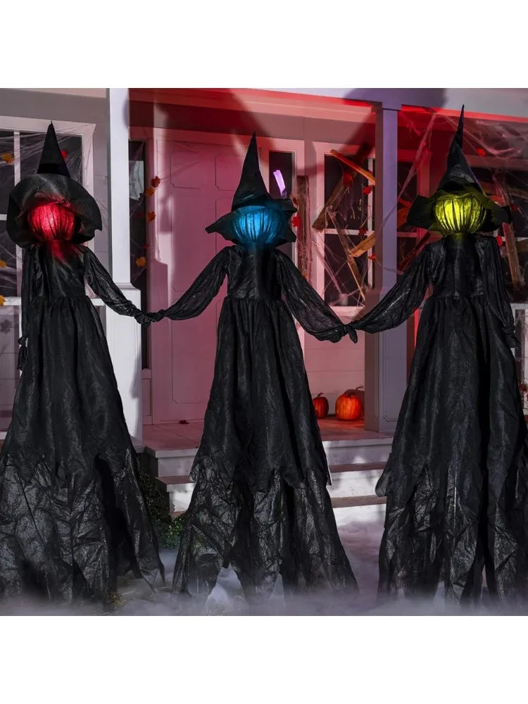 3 Pack 51'' Halloween Witch Decorations Outdoor Yard Stakes