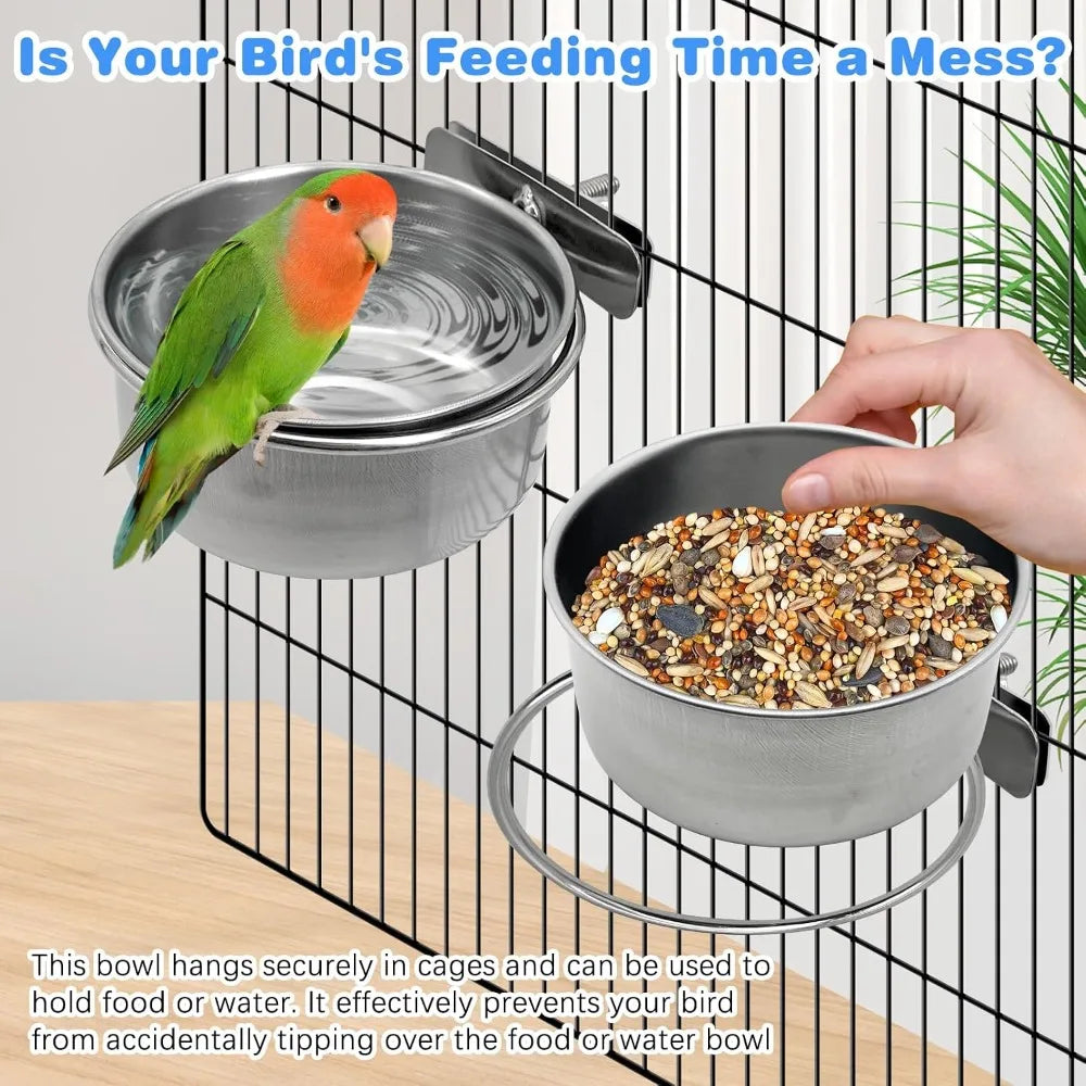 2PCS Food /Water Bowl Feeder Cups