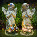 2Pcs Solar Angel Garden Statue
