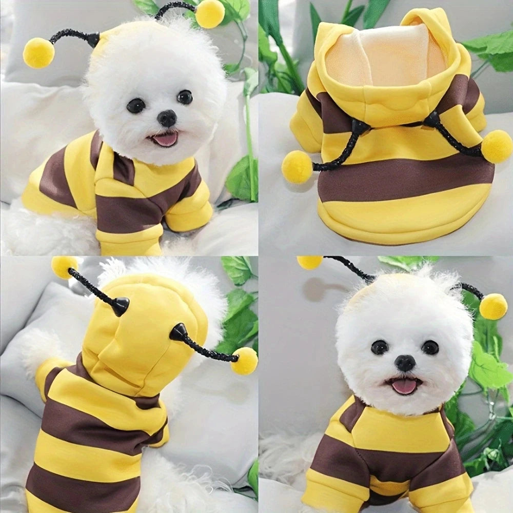 Cute Bee Costume Dog Cat Hoodie