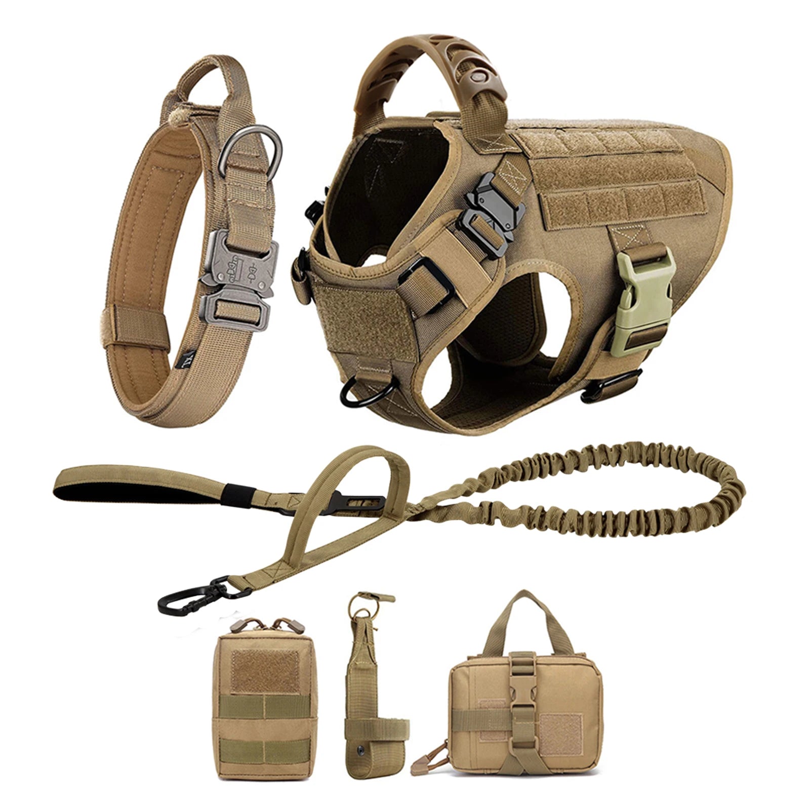 Large & Medium Dog Harness, Collar, & Leash Set