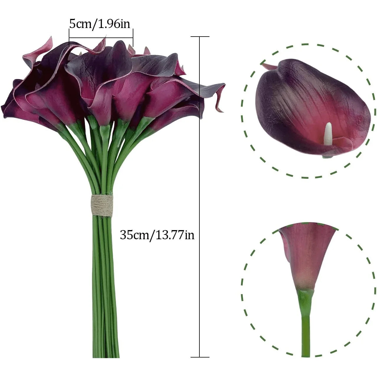 10PCS Artificial Calla Lily Flower Bouquet