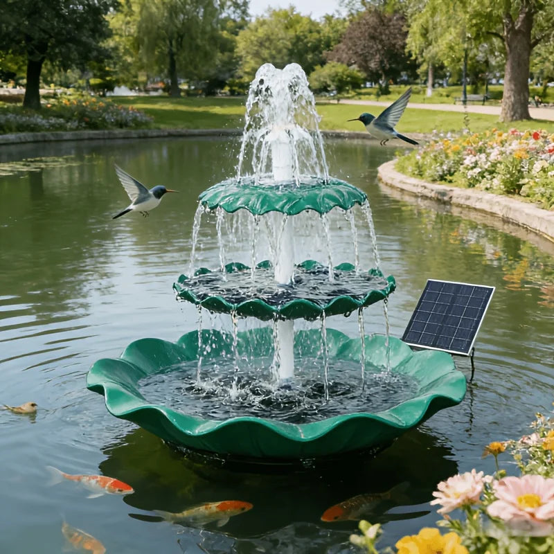 3-layer Solar Fountain for Bird Bath, Garden, Pond, Swimming Pool