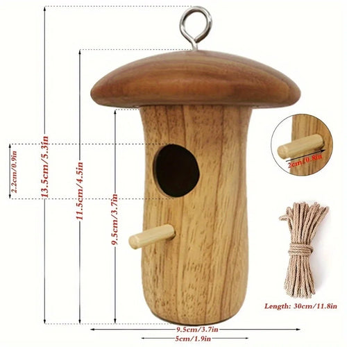 1Pc Outdoor Wooden Hanging Hummingbird/Wild Bird House,