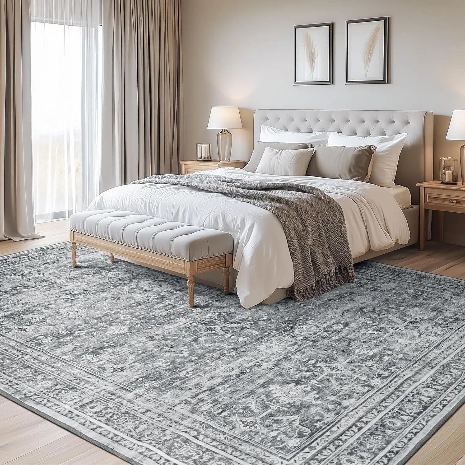 8x10 Washable Area Rug with Non-Slip Backing