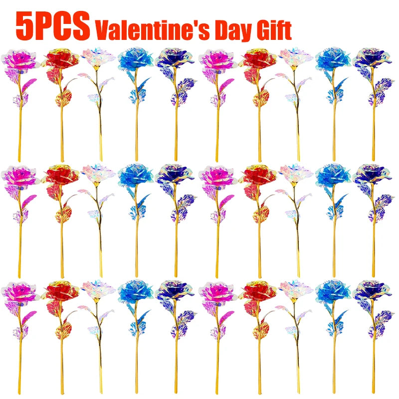 50/5Pcs Artificial Rose Flower